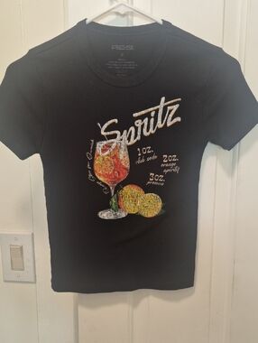 RSQ Black Crew Neck Tee with Subtle Logo